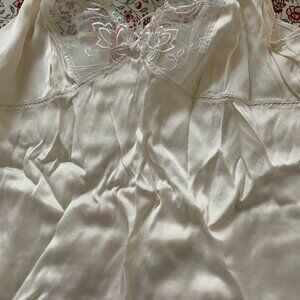 Silk White Long Cami